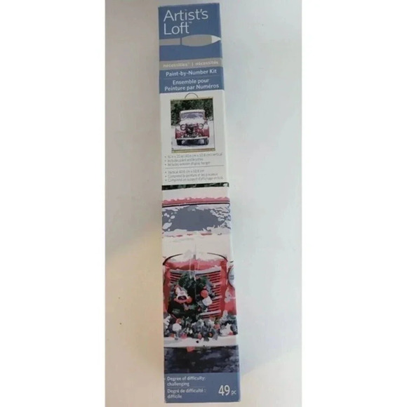Artist’s Loft Paint By Number Vintage Red Truck Christmas Holiday‎ Paint Kit​​​ - Picture 3 of 4
